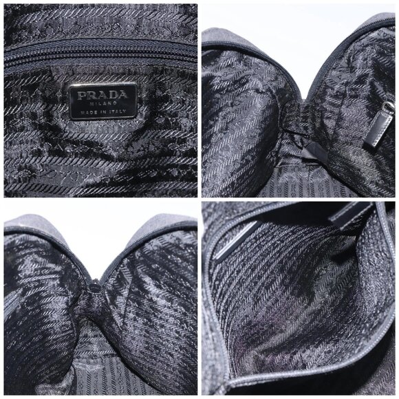 PRADA Sports Shoulder Bag Canvas Gray Silver Auth - Picture 15 of 16